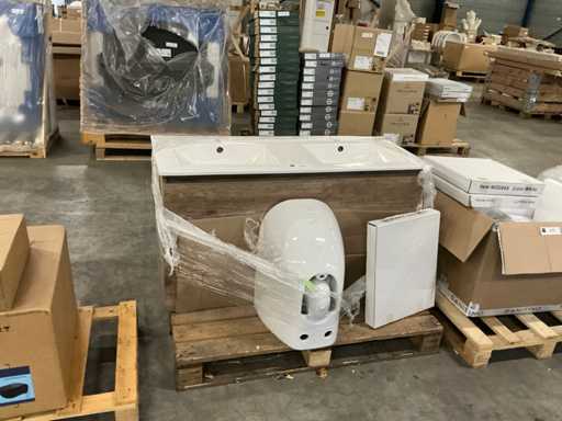 Wastafelopstelling met wandcloset