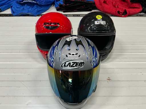 Lazer, shark, kiwi Motorhelm L,S,XL (3x)