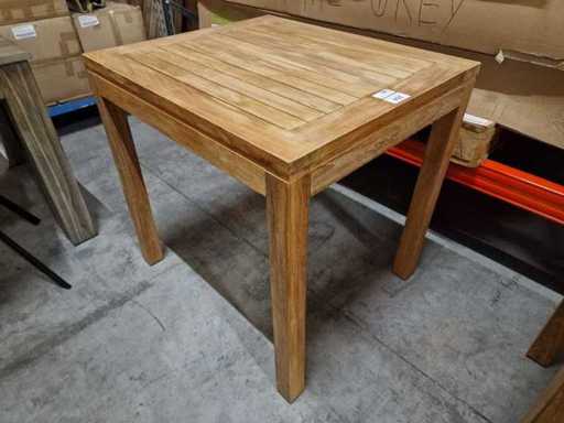 Quality Collection - Teak Tuintafel Francoise 70 x 80cm met Teak Blokpoten