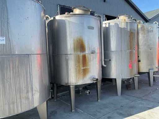 Roestvrijstalen geïsoleerde tank met scharnierende deksel