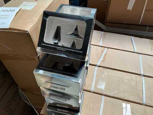Aoleu! Set de dopuri butt plug din aluminiu și silicon (15x)