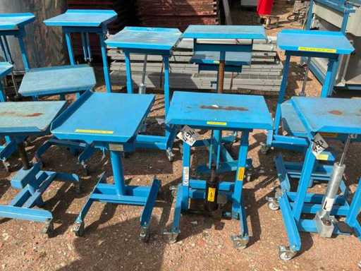 In hoogte verstelbare werktafel (5x)