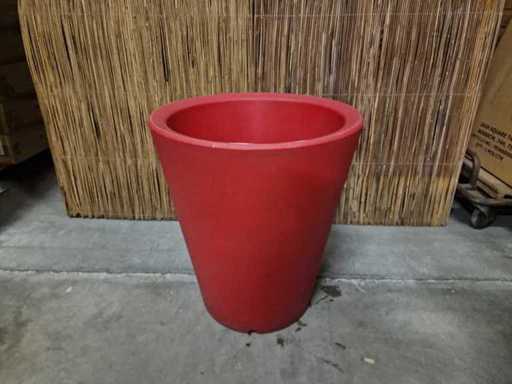 Otium Bloempot met Dubbele Wand Olla70 - PP Rood met Aquadrain