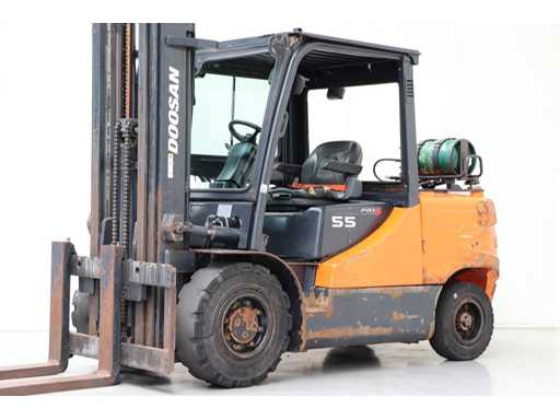 Doosan - G55SC-5 - Chariot élévateur, triplex, 3ème vanne, gpl