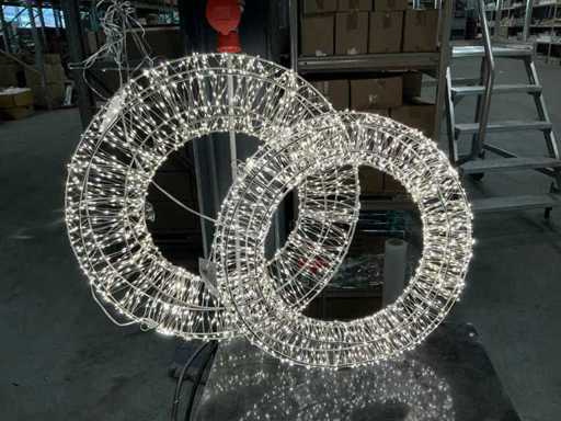 Couronnes avec LED et minuterie 50 & 58 cm (9x)