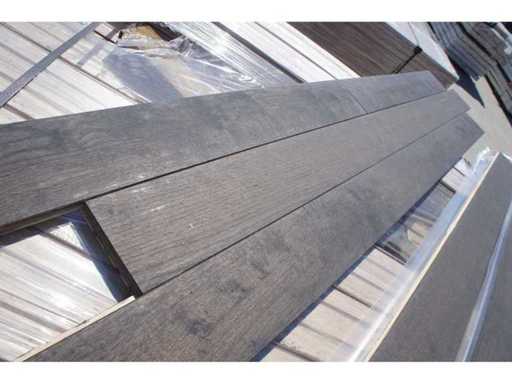 58,14 m² Massiv-Eichenparkett 20 mm Graphitöl