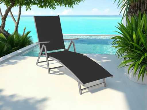 Transat en acier - gris foncé