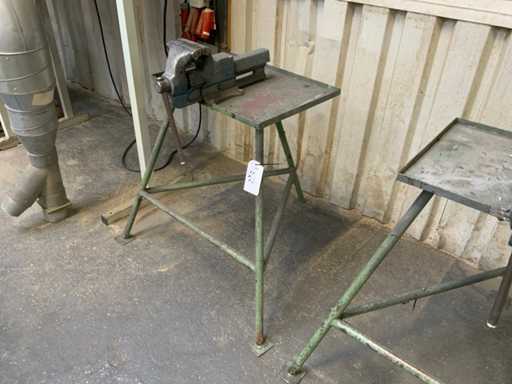 Stół roboczy z imadłem