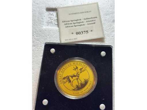 African Springbok - Attentive 1/200oz 999 Fine Gold