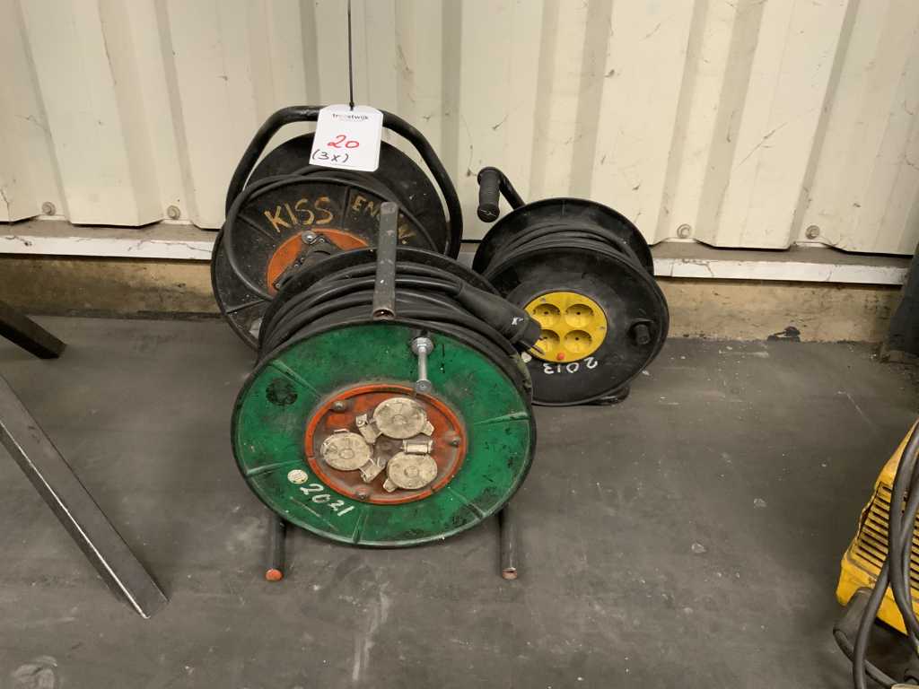 Electric extension cable reel (3x)