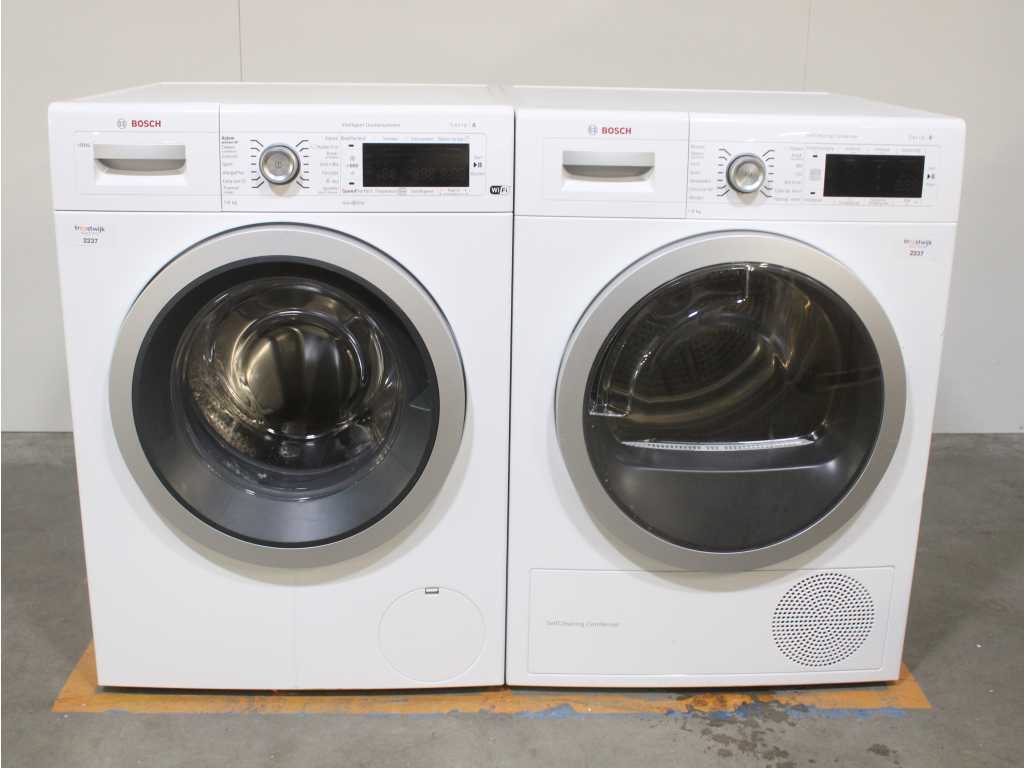Bosch Serie|8 i-Dos WiFi Washer & Bosch Serie|8 SelfCleaning Condenser Dryer