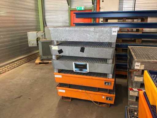 Stahllattenboden mit Tropfschale (5x)