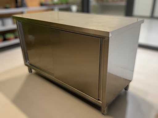 Werkkast RVS - Dubbele schuifdeur