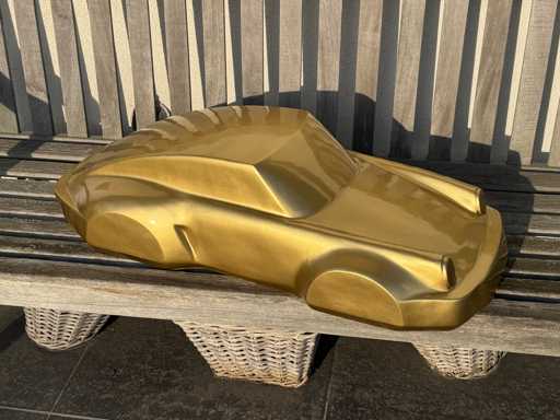 Porsche 911 Sculptuur 90cm Gold