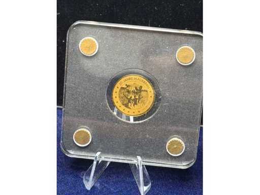 3000 franchi République du tchad | Monumenti tedeschi | 30 anni dalla caduta del Muro di Berlino | 1/500 oz 999 oro fine