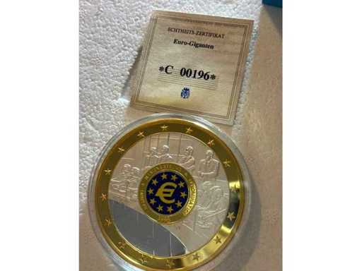 Euro Giganten Namensgebung 70mm Gedenkmünze