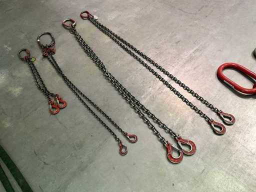 Catene per sollevamento forchetta con blocco di sicurezza 1600kg- 4250KG (4x)