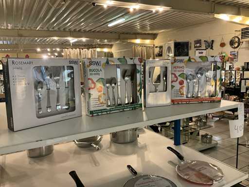 SSW bestekken en taartbestek (4x)