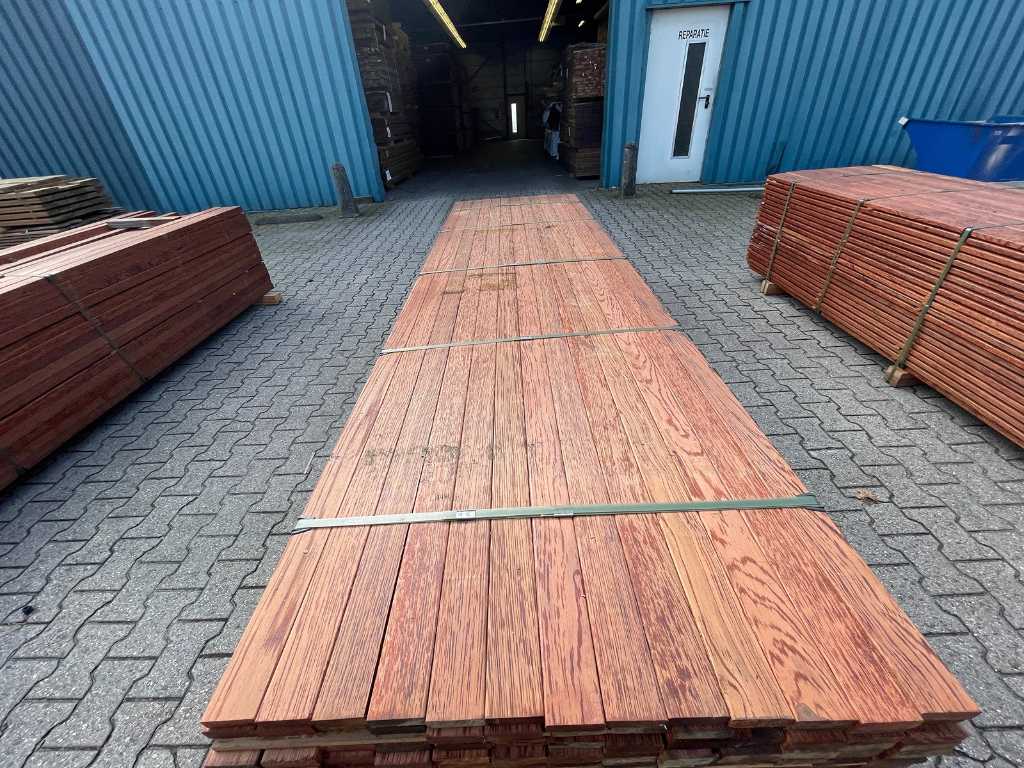 Planches de bois dur Walaba 21x65mm, longueur 300cm (200x)