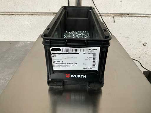 Würth 2,45 kg Écrou à rivetage aveugle tête plate à bille 5,9 x 11 0-M4 dans un contenant empilable