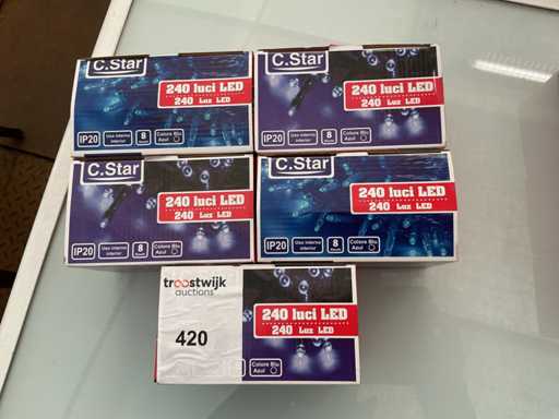 C.Star. Schutzart IP20. Innen- / Außenbereich, Weihnachts-LED-Beleuchtung. (5-fach)