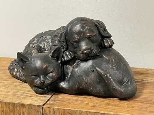 Hond & Kat Liggend H25cm MGO