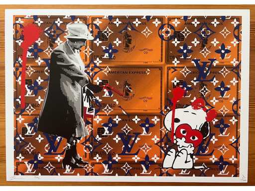 DEATH NYC : Vuitton Queen & Snoopy Love Heart 70/100