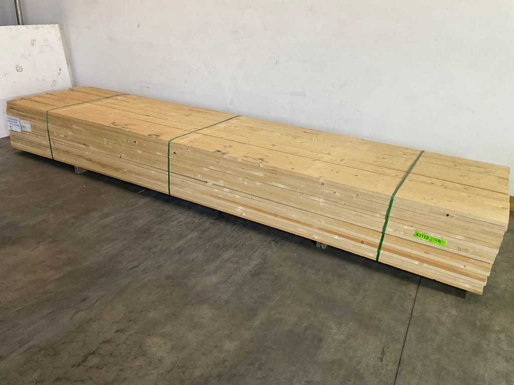 vuren plank 450x15x2.2 cm (12x)