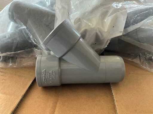 Dyka Pvc T-piece 40 mm 45° (200x)