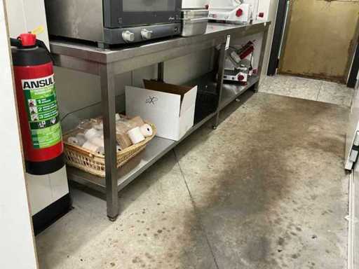 Stainless steel work table