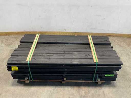 Douglas regel geschaafd zwart 215x7x4,5 cm (110x)