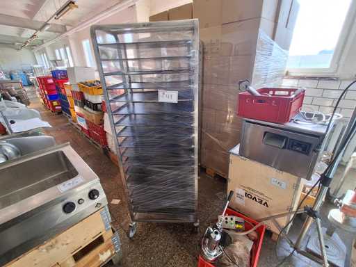   Stainless Steel Baking Tray Trolley with Trays