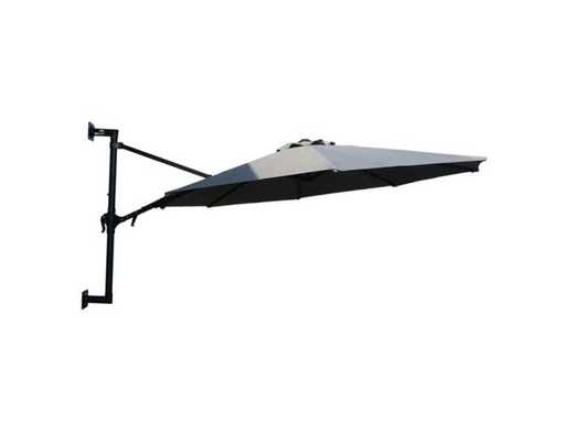 Maxxgarden 21221 Parasol Wall Parasol - 270 cm grey