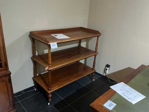 XL mahonie- serveerwagen in Victoriaanse stijl