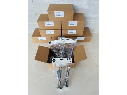 INSPIRE (x32) - Set van 2 verchroomde, nikkelgeplateerde messing gordijnstangbeugels