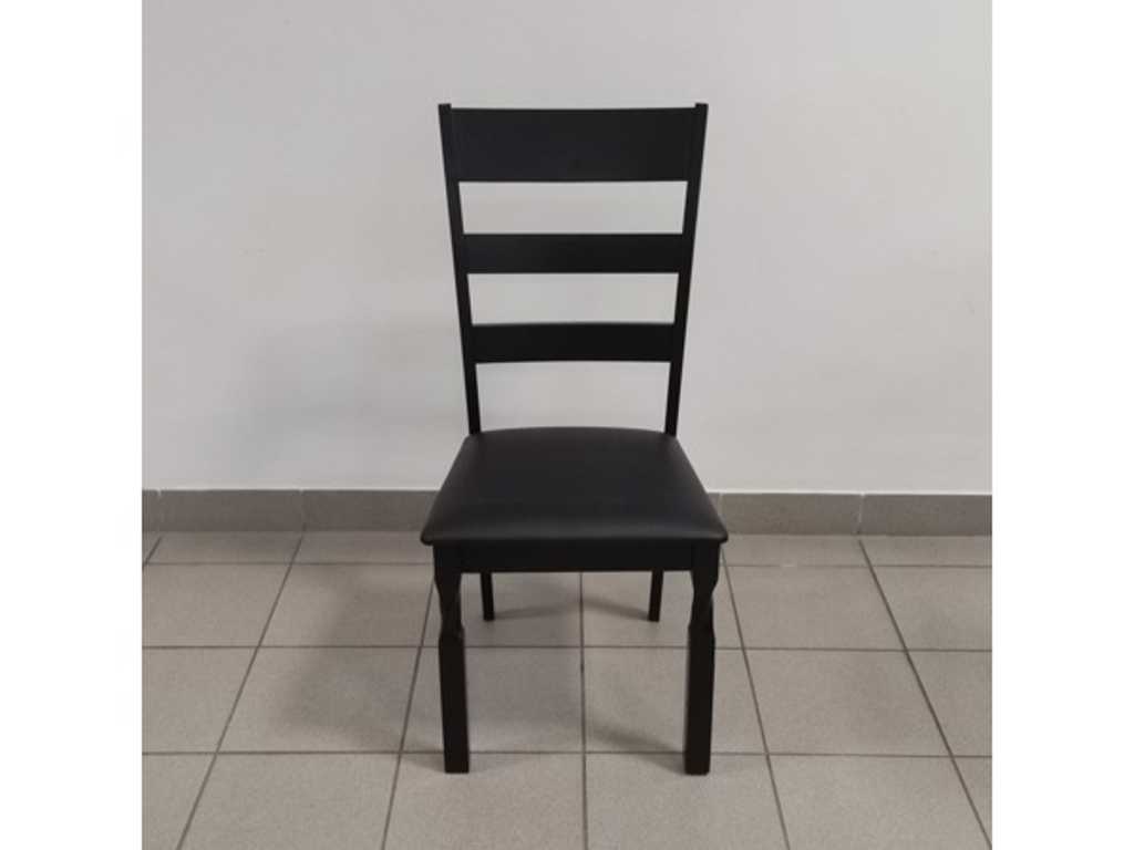 1 stuk fauteuil van de serie Stella Black met bekleding Zwarte stoel - Gastrodiskont