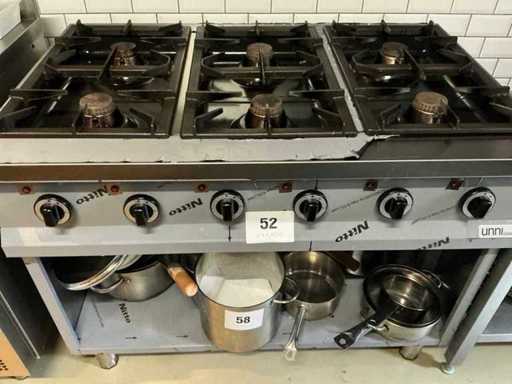 Unior cooking 6-pits Gasvuur