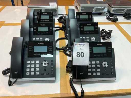 Yealink sip T42u Voip telefono (6x)