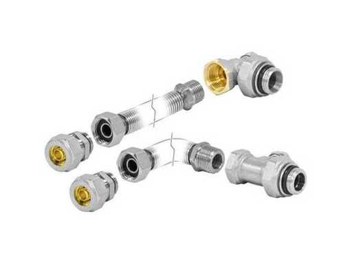 Jaga-Verbindungssatz 99 Dynamics Lockshield-Mix 1/2" VPE/Alu 16/2 (2x)