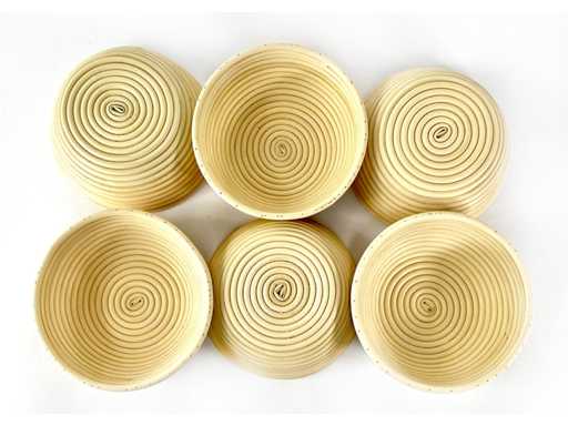 *NOI* Coșuri rotunde de daptare din ratan pentru aluat de pâine, coșuri de dobitură pentru patiserie Coșuri de daptare (300 de bucăți)