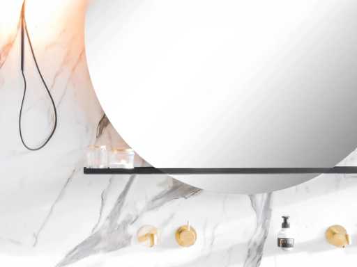 Riverdale 1901316 Mirror shelf frame steel for mirror round