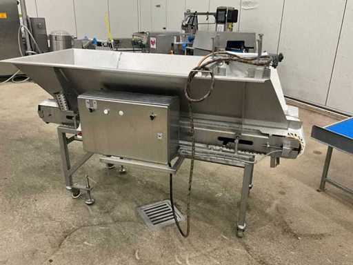 Mobile stainless steel conveyor belt/infeed belt