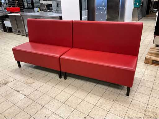 Faux leather restaurant benches (2x)