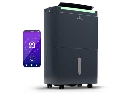 Déshumidificateur d'air Smart , Contrôle APP WiFi, Absorbeur d'Humidité, 50L, 45 à 55 m², Gris