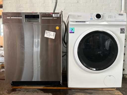 Mașina de spălat vase încorporată Midea SU 5.35X14CS |  Mașina de spălat Midea MF10EW70B