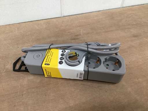 Q-Link Stekkerdoos, textiel snoer, 1.5 meter (12x)