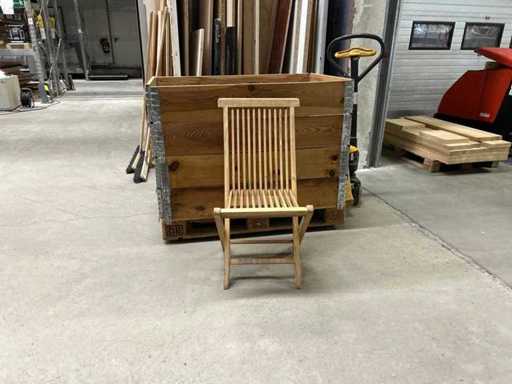 Silla de patio de teca (8x)