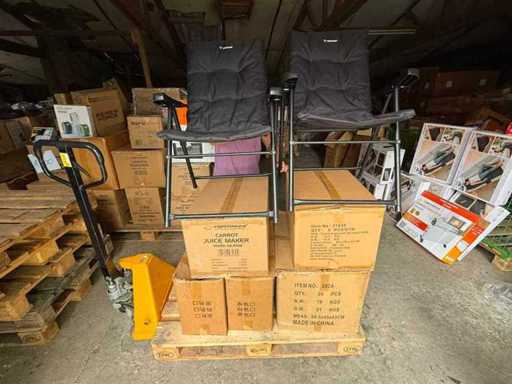 Restituire oggetti da pallet da giardino, beni di consumo e overstoc