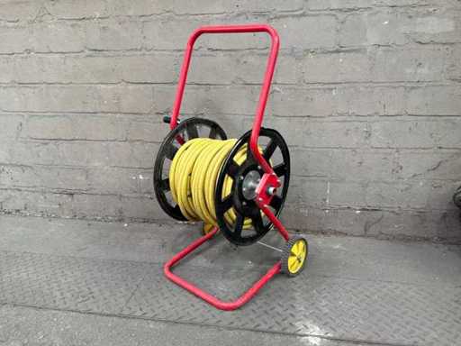 Reel with garden hose