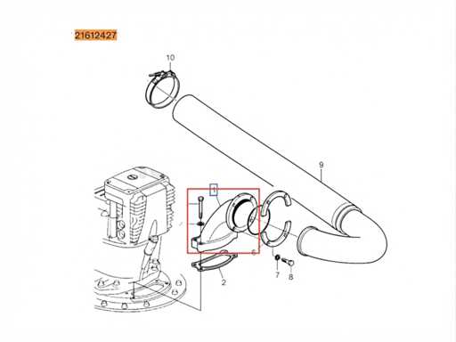 Volvo Penta IPS exhaust bent brons - 21612427